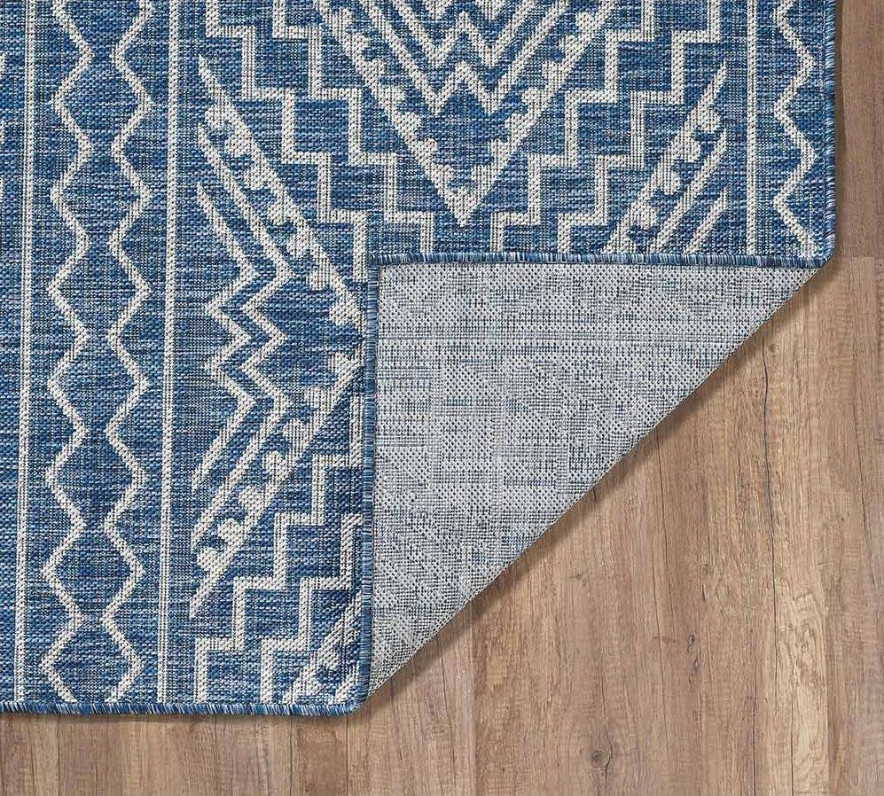 Chandler Blue Indoor/Outdoor Rug - 5 x 8 - OUT OF STOCK UNTIL 09/01/2026