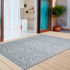 Chandler Aqua Indoor/Outdoor Rug - 3 x 5
