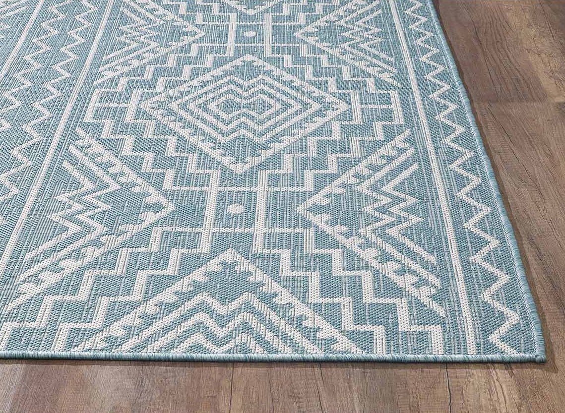 Chandler Aqua Indoor/Outdoor Rug - 3 x 5
