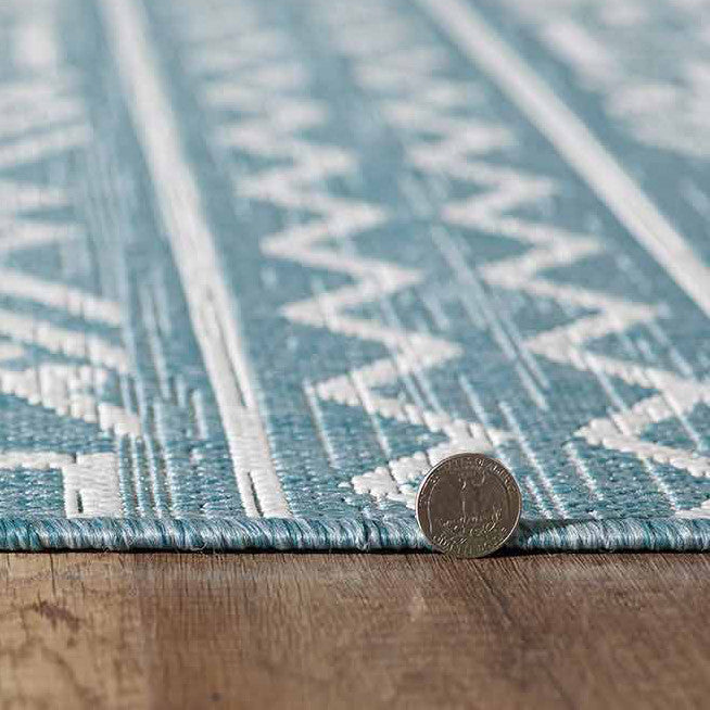 Chandler Aqua Indoor/Outdoor Rug - 3 x 5