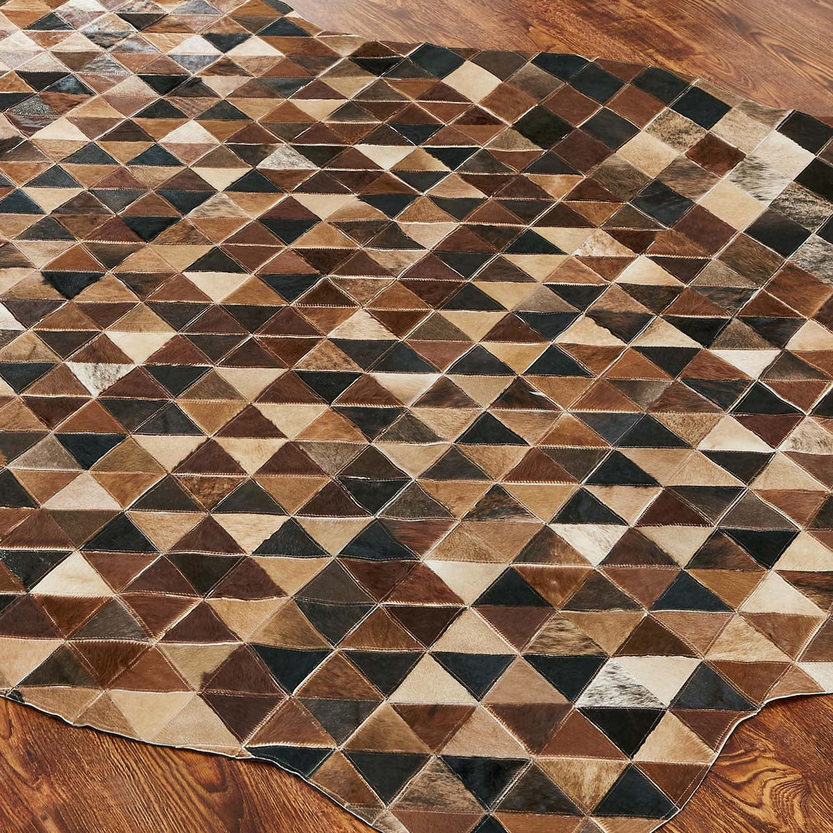 Cowhide Mosaic Rugs - Brown