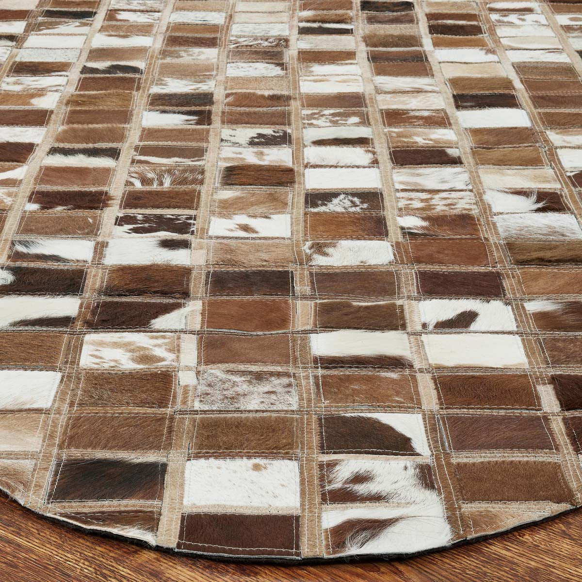 Cowhide Mosaic Rugs - Multi Brown