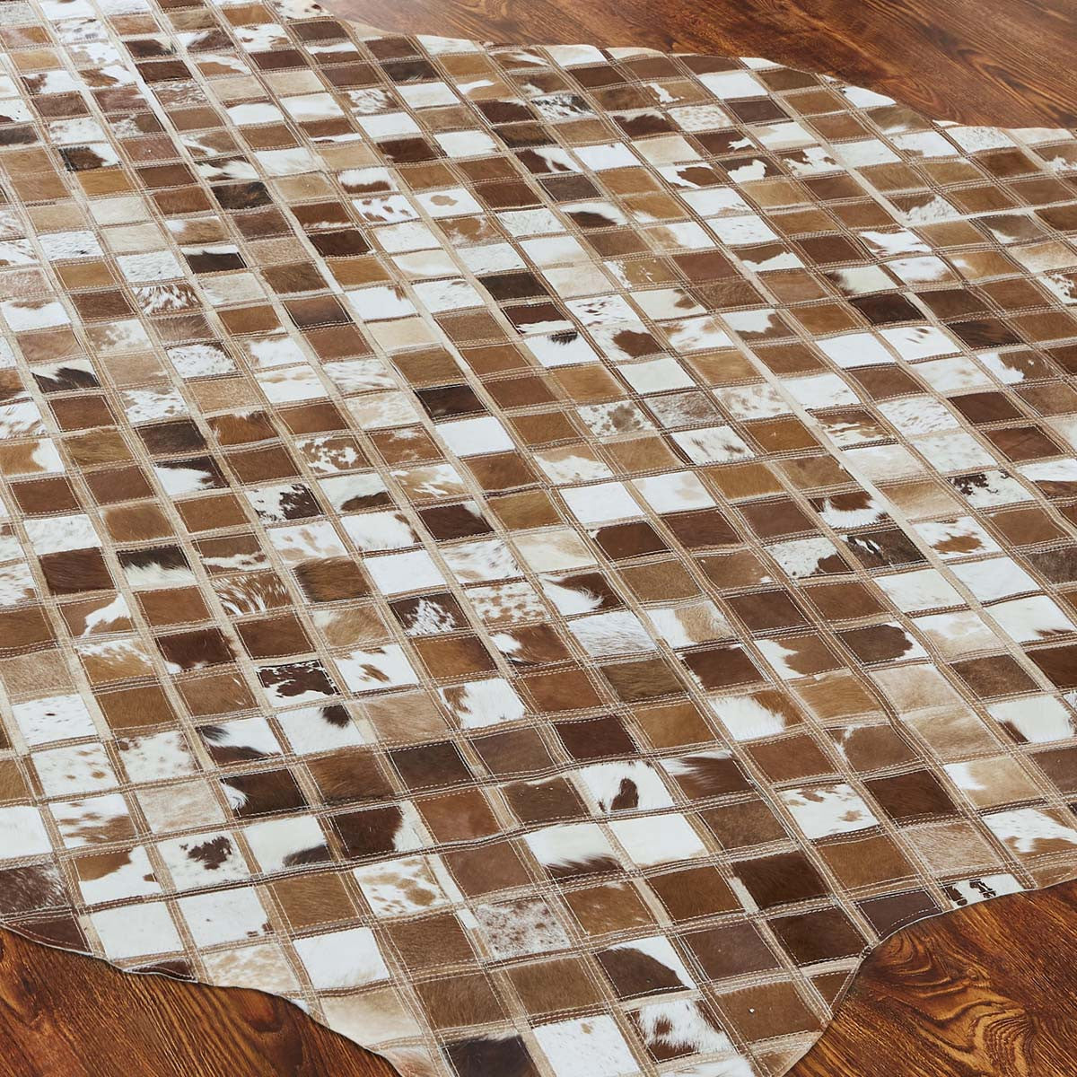 Cowhide Mosaic Rugs - Multi Brown