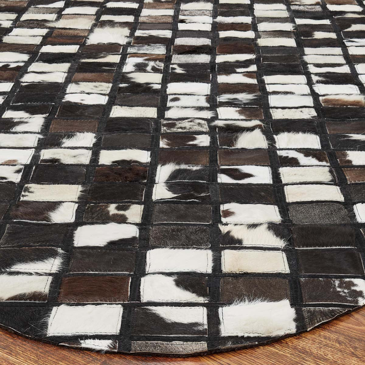 Cowhide Mosaic Rug - Black - 2 x 3 - OUT OF STOCK UNTIL 07/29/2026