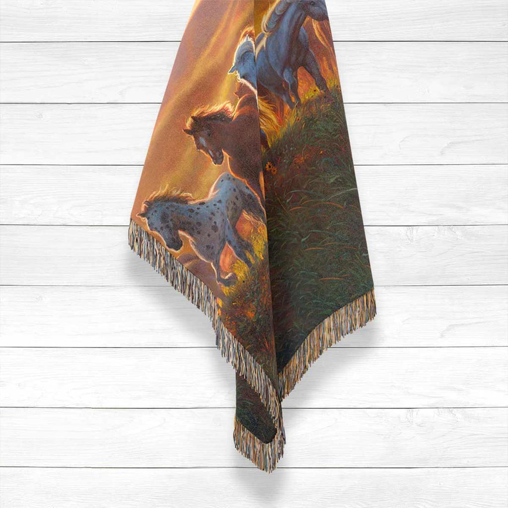 Sunset Fields Throw Blanket - Large