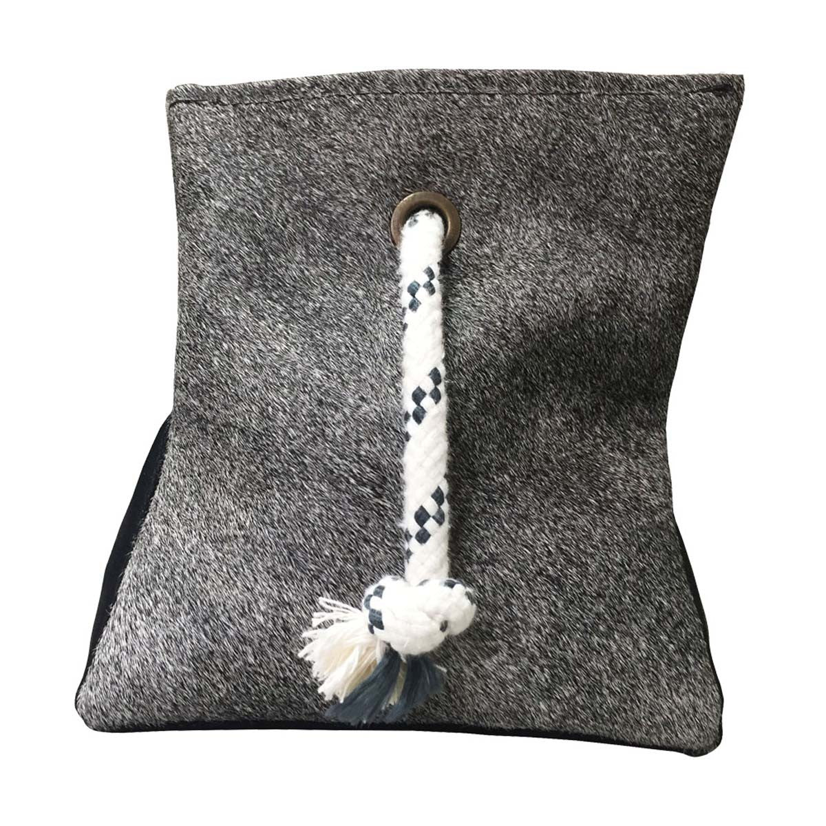 Cowhide Gray Door Wedge