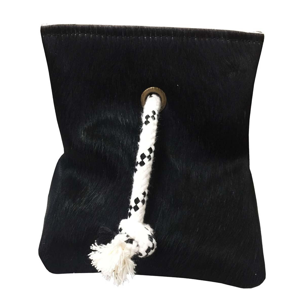 Cowhide Black Door Wedge