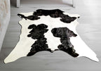 Black & White Friesian Calfskin Rug