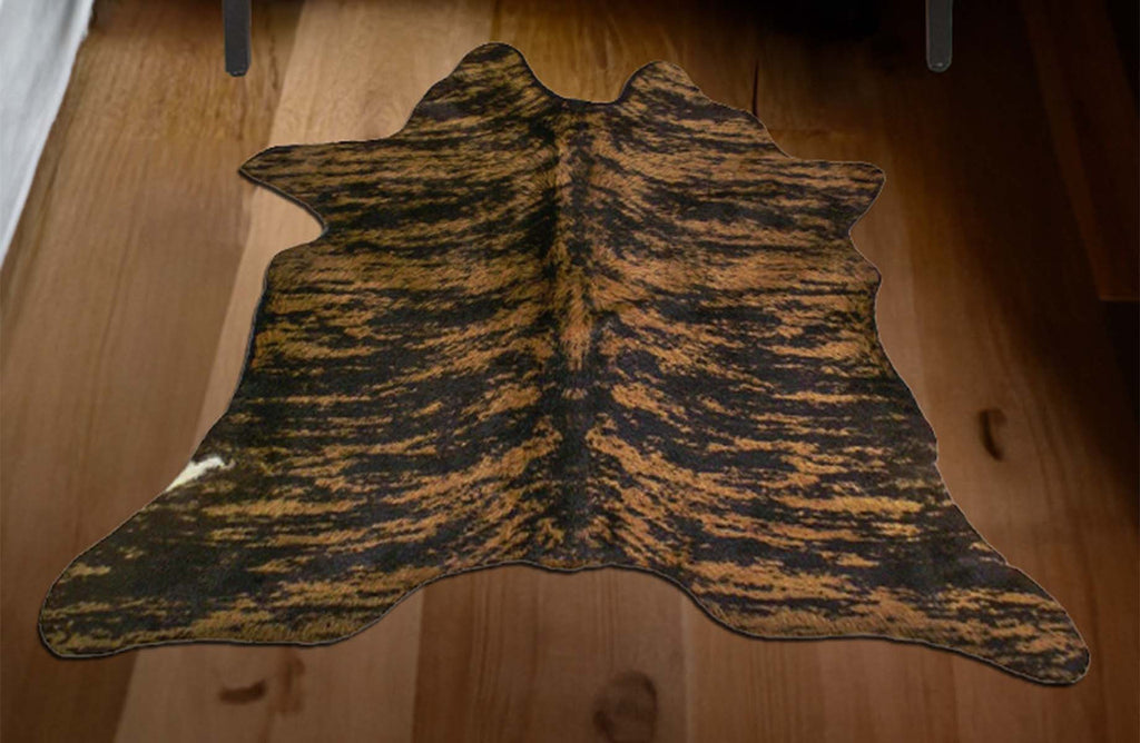 Brindle Brown Calfskin Rug
