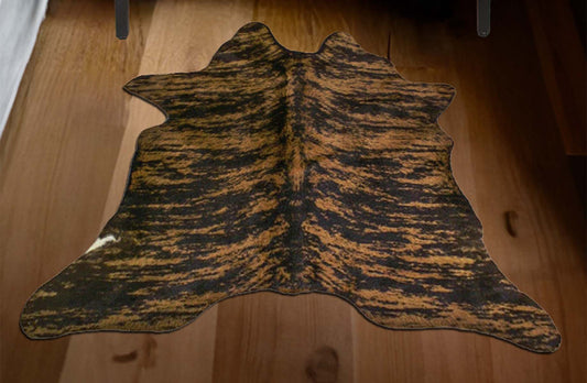 Brindle Brown Calfskin Rug