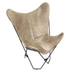 Champagne Cowhide Sling Chair