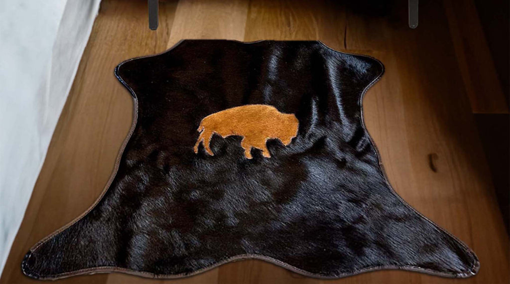 Buffalo Mini Black Cowhide Rug