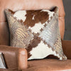 Cowhide & Faux Gator Embossed Pillow