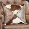 Cowhide & Faux Gator Embossed Pillow