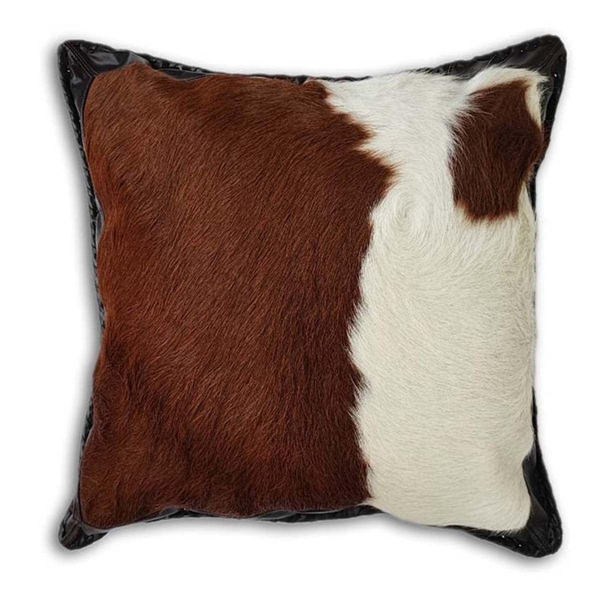 Brown & White Cowhide Pillow