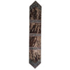 Dark Weathered Leather Embossed Table Runner - 72 Inch