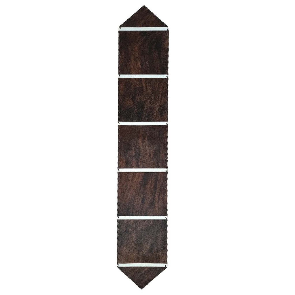 Cowhide White Striped Table Runner - 96 Inch