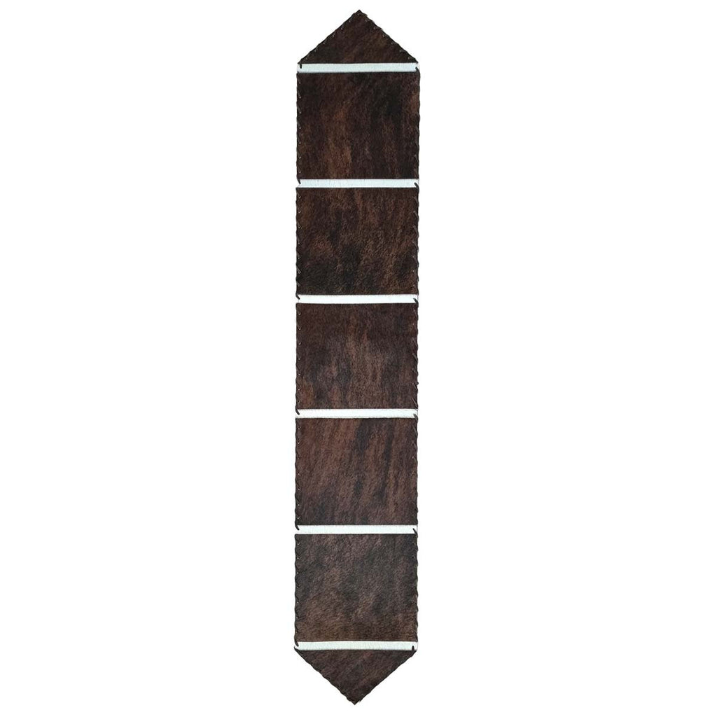 Cowhide White Striped Table Runner - 120 Inch