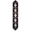 Geometric Panels Leather Table Runner - 96 Inch