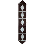Geometric Panels Leather Table Runner - 96 Inch
