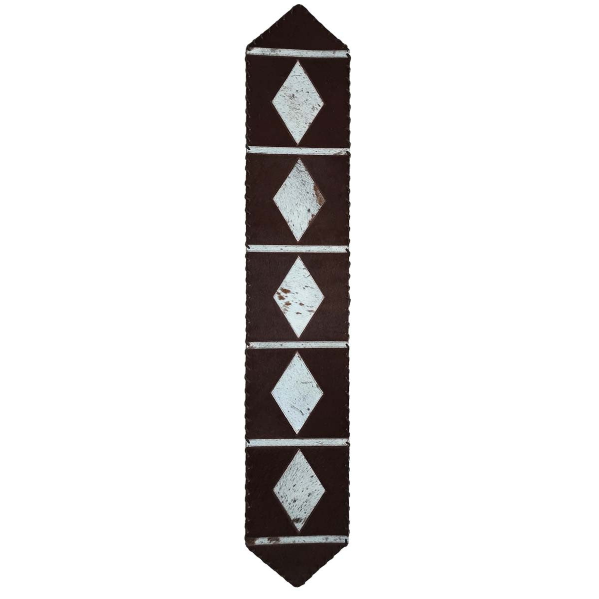 Geometric Panels Leather Table Runners