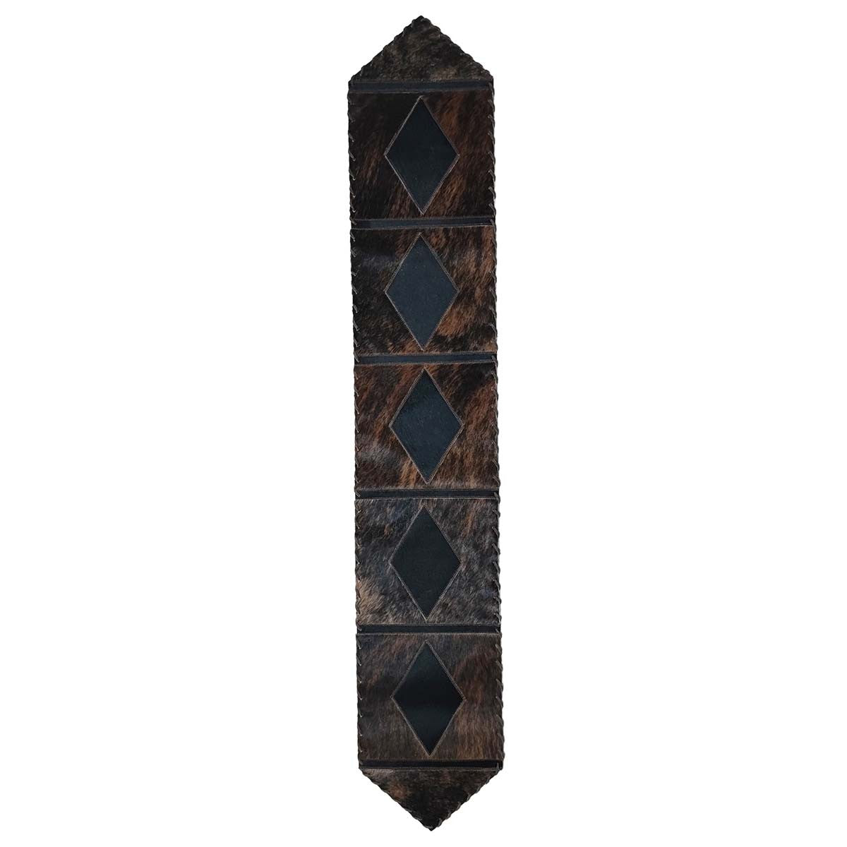 Lozenge Cowhide Table Runner - 120 Inch
