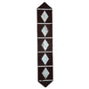 Geometric Panels Leather Table Runner - 120 Inch