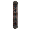 Fringed Lozenge Cowhide Table Runner - 120 Inch