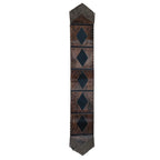 Fringed Lozenge Cowhide Table Runner - 120 Inch