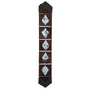 Fringed Geometric Panels Leather Table Runner - 120 Inch