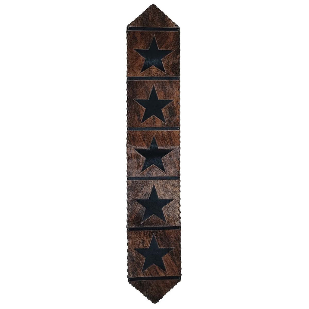 Texas Star Cowhide Table Runner - 96 Inch