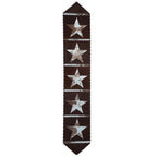 Starry Brown Cowhide Table Runner - 96 Inch