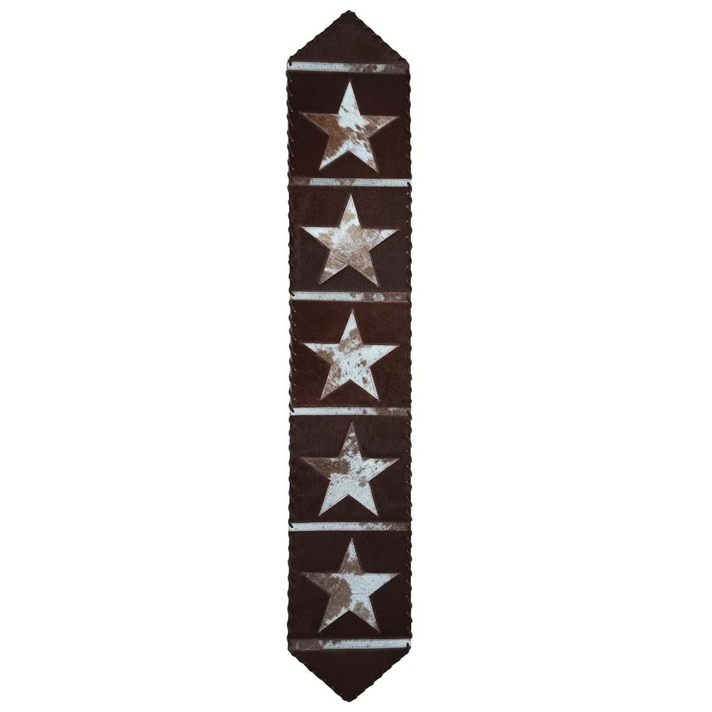 Starry Brown Cowhide Table Runner - 120 Inch