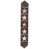 Fringed Starry Brown Cowhide Table Runner - 96 Inch