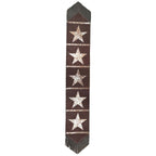 Fringed Starry Brown Cowhide Table Runner - 96 Inch