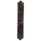 Fringed Texas Star Cowhide Table Runner - 120 Inch