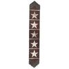 Fringed Starry Brown Cowhide Table Runner - 120 Inch