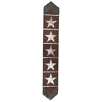 Fringed Starry Brown Cowhide Table Runner - 120 Inch