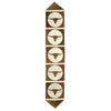 Brown Longhorn Moon Cowhide Table Runner - 96 Inch