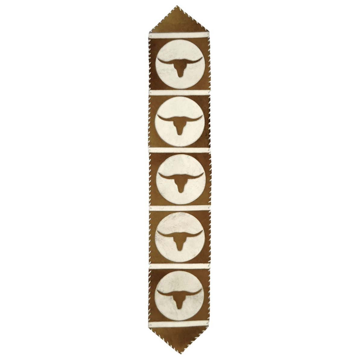 Brown Longhorn Moon Cowhide Table Runners
