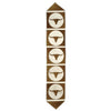 Brown Longhorn Moon Cowhide Table Runner - 120 Inch
