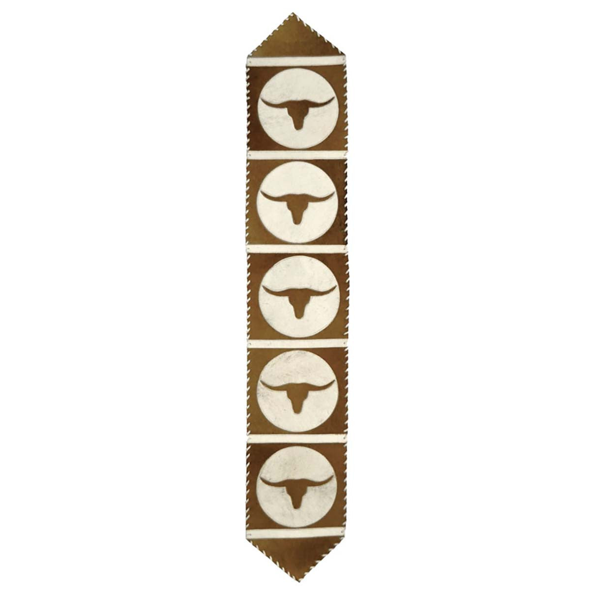 Brown Longhorn Moon Cowhide Table Runners