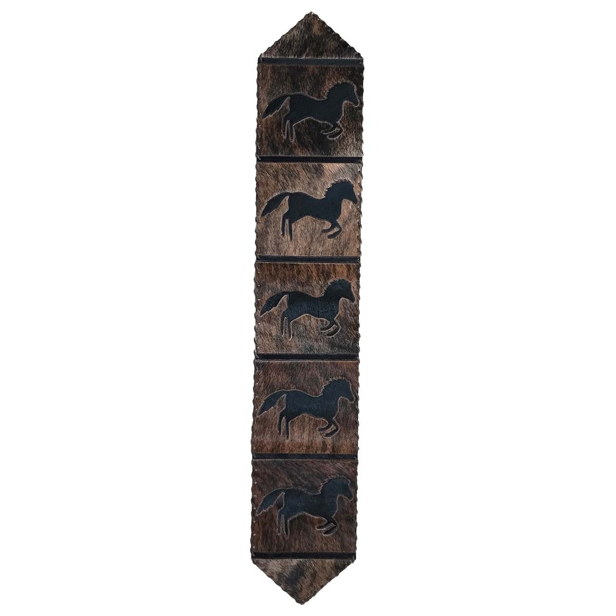 Galloping Horse Cowhide Table Runners