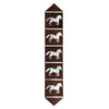 Running Horses Dark Brown Table Runner - 96 Inch