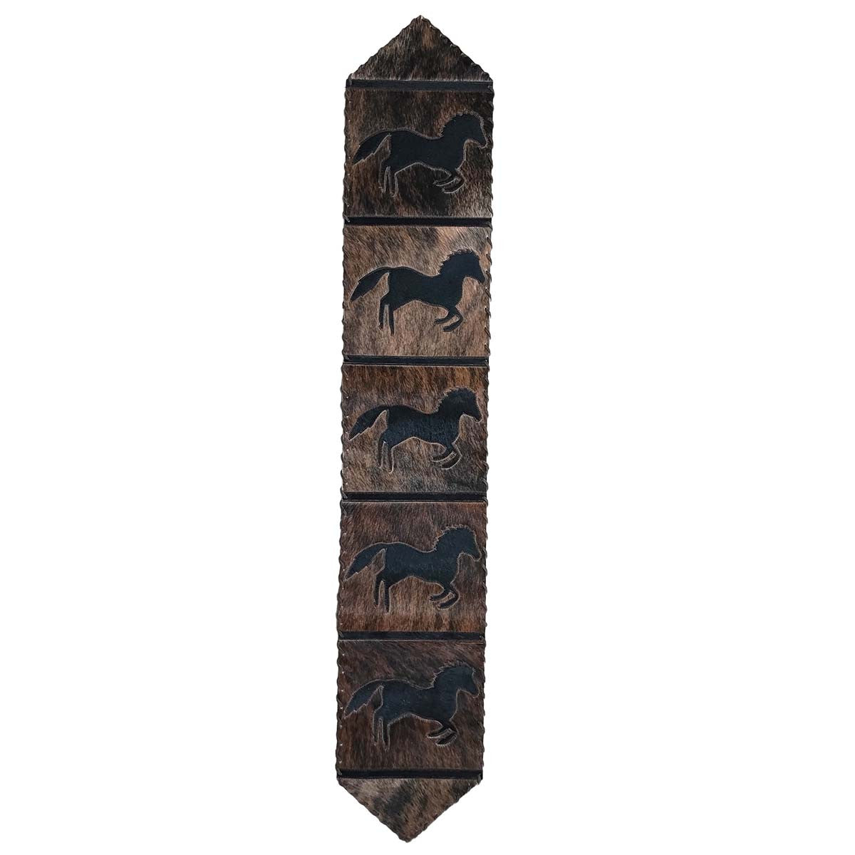 Galloping Horse Cowhide Table Runners