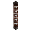 Fringed Running Horses Dark Brown Table Runner - 120 Inch