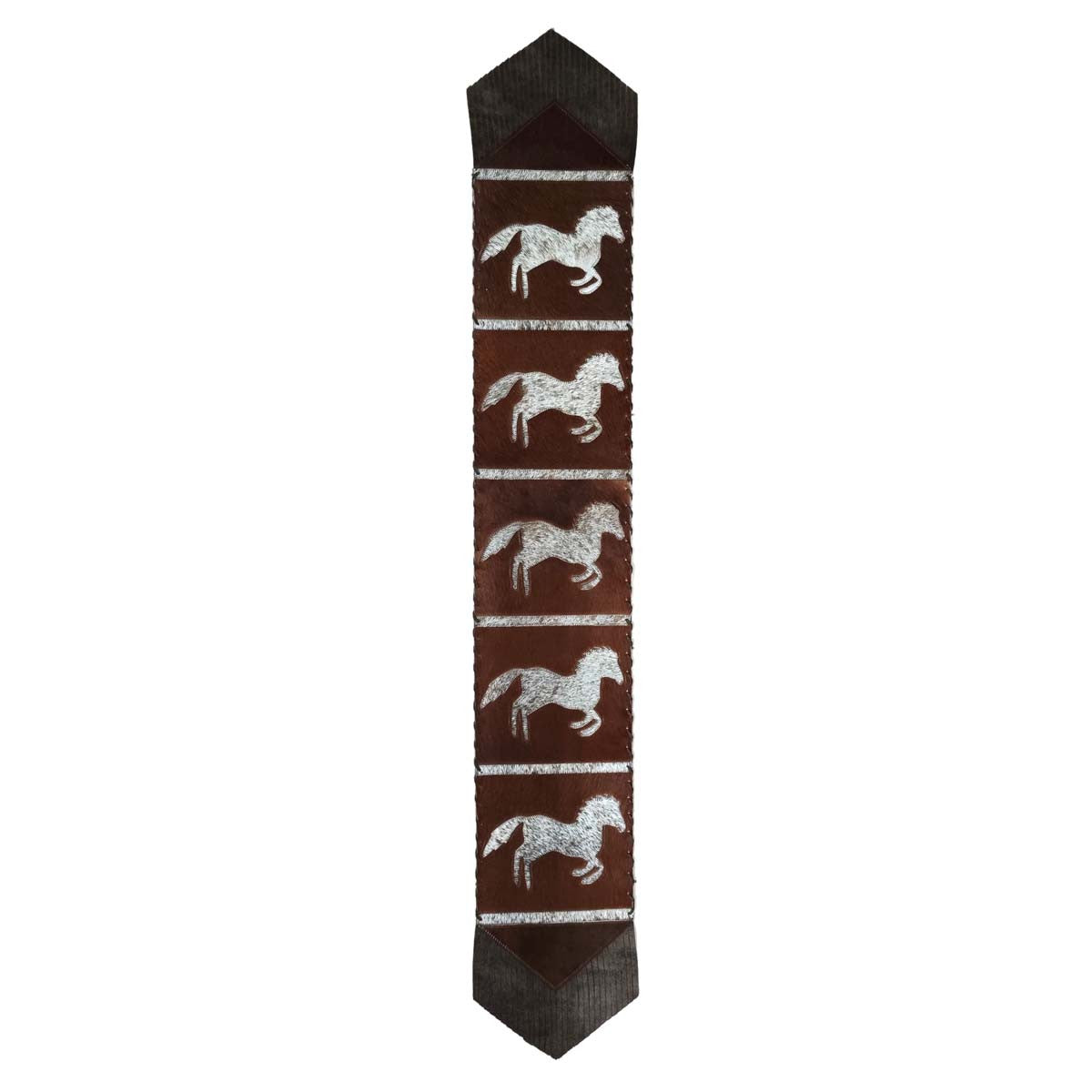Fringed Running Horses Dark Brown Table Runners