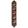 Moose Salt & Pepper Leather Table Runner - 96 Inch