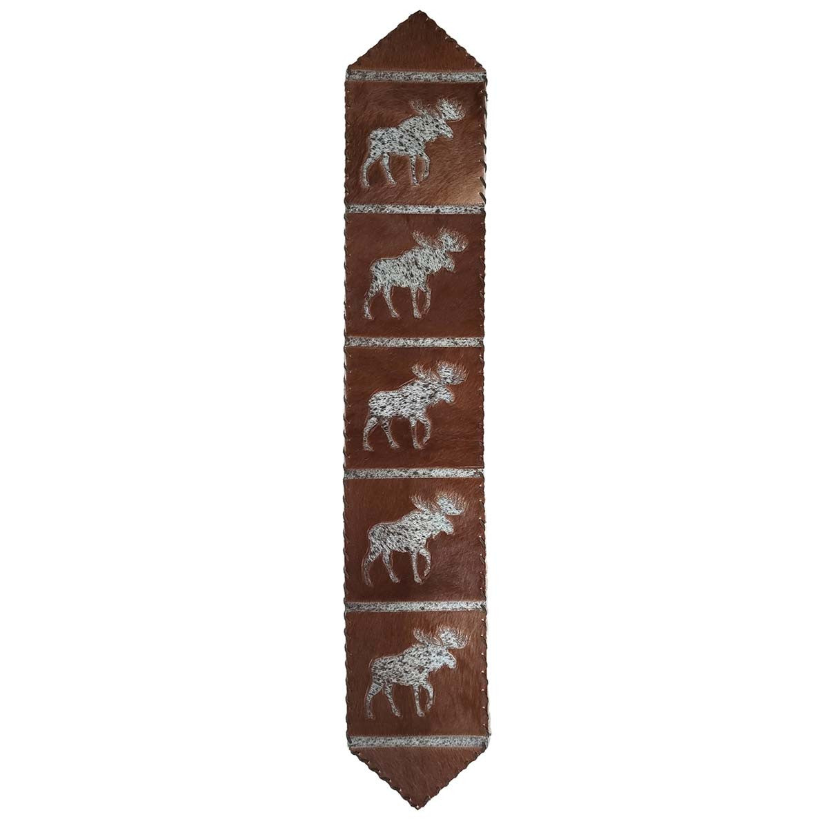 Moose Salt & Pepper Leather Table Runners