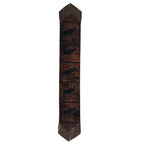 Fringed Moose Brindle Leather Table Runner - 120 Inch